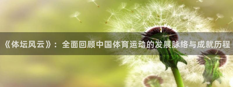 意昂4平台代理：《体坛风云》：全面回顾中国体育运动的发展脉络与成就历程