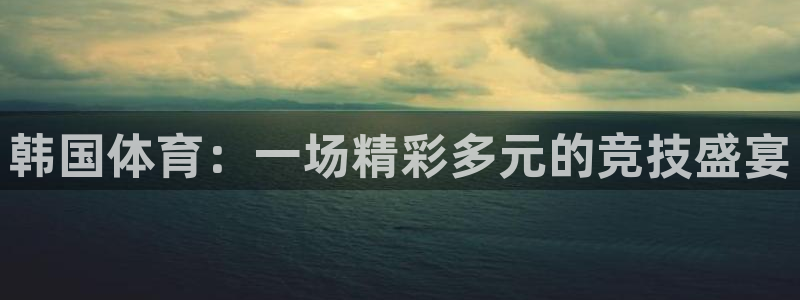 意昂4登录注册：韩国体育：一场精彩多元的竞技盛宴